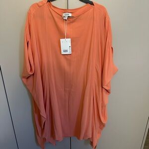 COS Orange Tunic with Dolman Sleeves and Oversized Fit